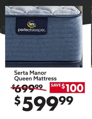Big Lots Serta manor queen mattress offer