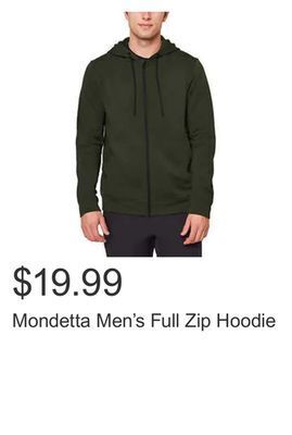 Costco Mondetta men's full zip hoodie offer