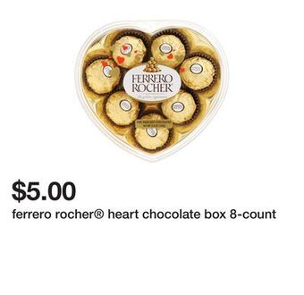 Five Below Ferrero rocher® heart chocolate box 8-count offer