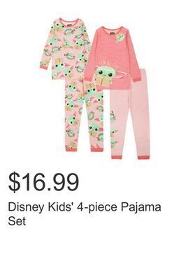 Costco Disney kids' 4-piece pajama set offer