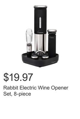 Costco Rabbit electric wine opener set, 8-piece offer
