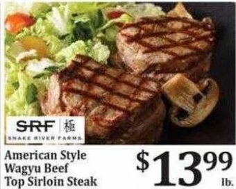 Rosauers American Style Wagyu Beef Top Sirloin Steak offer