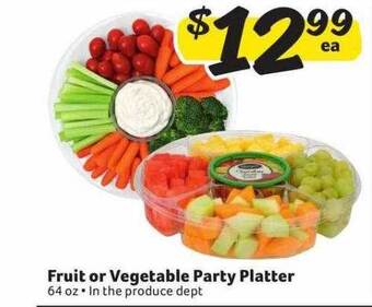 Winn Dixie Fruit or vegetable party platter offer