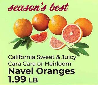 Sunset Foods Navel oranges offer