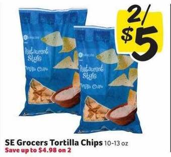 Winn Dixie Se grocers tortilla chips offer