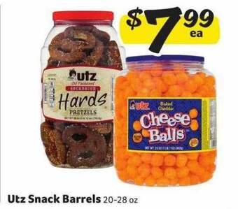Winn Dixie Utz snack barrels offer
