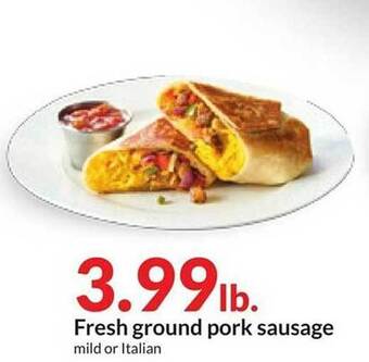 Hy-Vee Fresh ground pork sausage offer