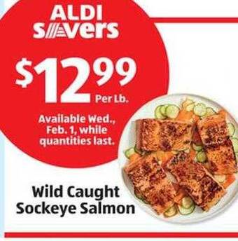 Aldi Wild caught sockeye salmon offer
