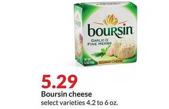 Hy-Vee Boursin cheese offer