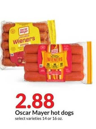Hy-Vee Oscar mayer hot dogs offer