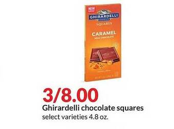 Hy-Vee Ghirardelli chocolate squares offer