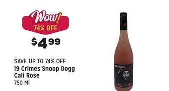 Grocery Outlet 19 crimes snoop dogg cali rose offer