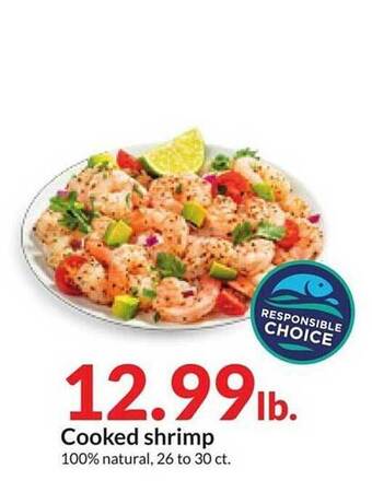 Hy-Vee Cooked shrimp offer