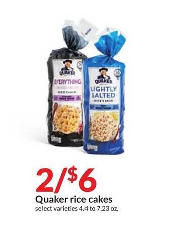 Hy-Vee Quaker rice cakes offer