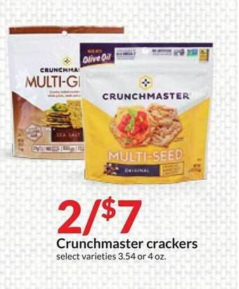 Hy-Vee Crunchmaster crackers offer