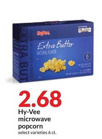 Hy-Vee Hy-vee microwave popcorn offer