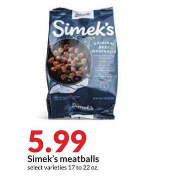 Hy-Vee Simek's meatballs offer