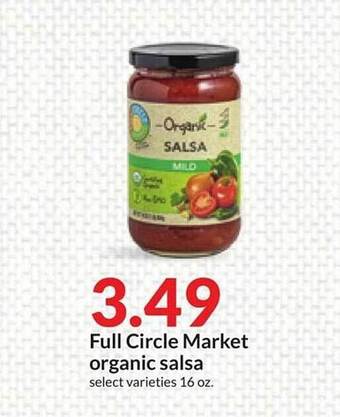 Hy-Vee Full circle market organic salsa offer