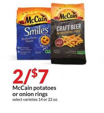 Hy-Vee Mccain potatoes or onion rings offer
