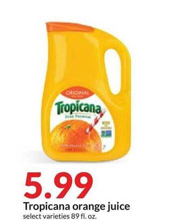 Hy-Vee Tropicana orange juice offer