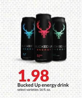 Hy-Vee Bucked up energy drink offer