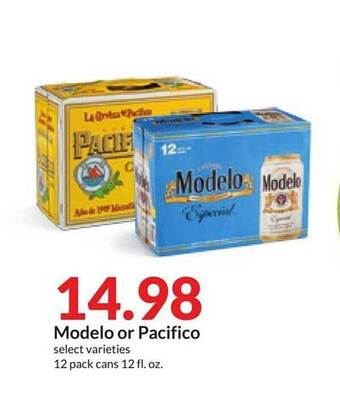 Hy-Vee Modelo or pacifico offer