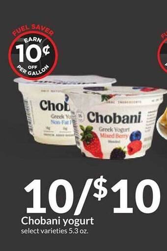 Hy-Vee Chobani yogurt offer