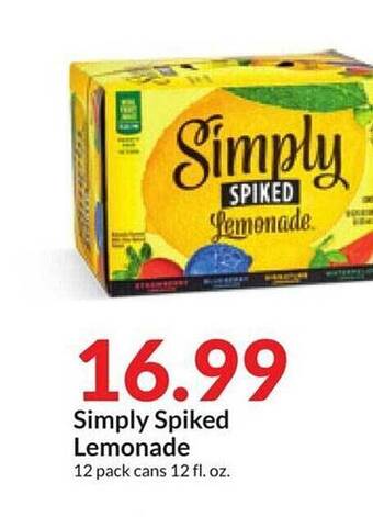 Hy-Vee Simply spiked lemonade offer