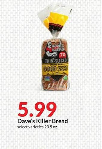 Hy-Vee Dave's killer bread offer
