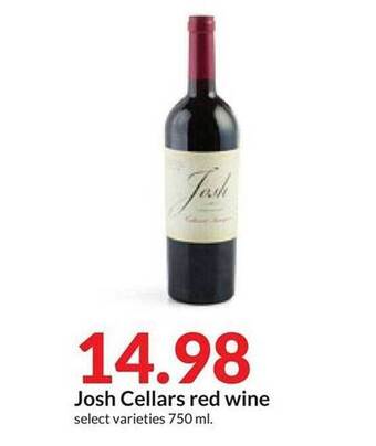 Hy-Vee Josh cellars red wine offer
