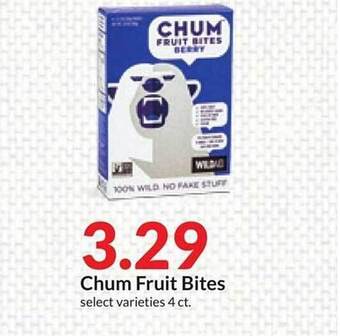 Hy-Vee Chum fruit bites offer