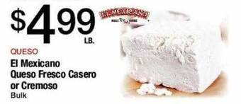 Jons International El mexicano queso fresco casero or cremoso offer