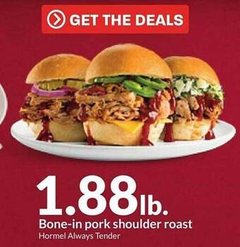 Hy-Vee Bone-in pork shoulder roast offer