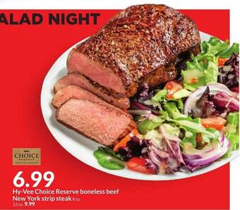 Hy-Vee Hy-vee choice reserve boneless beef new york strip steak offer