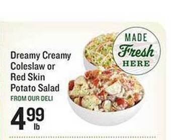 Lowes Foods Dreamy creamy coleslaw or red skin potato salad offer