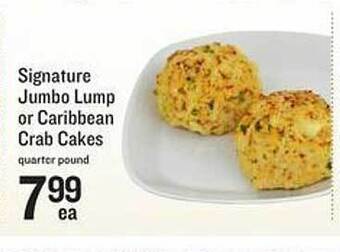 Lowes Foods Signature jumbo lump or caribbean crab cakes offer