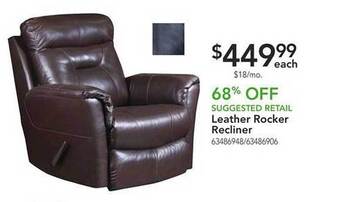 Nebraska Furniture Mart Leather rocker recliner offer