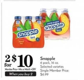 Pavilions Snapple offer