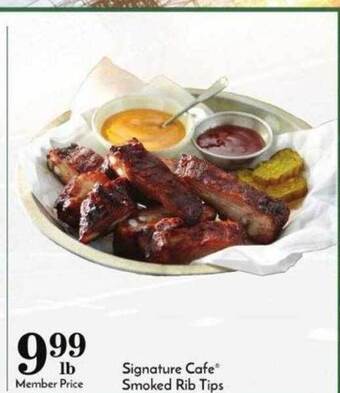 Pavilions Signature cafe smoked rib tips offer