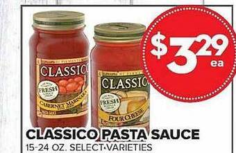Price Cutter Classico pasta sauce offer