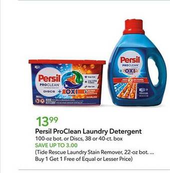 Publix Persil proclean laundry detergent offer