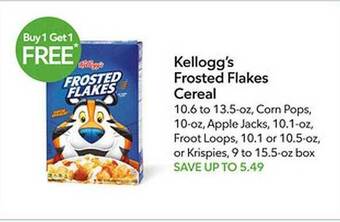 Publix Kellogg's frosted flakes cereal offer
