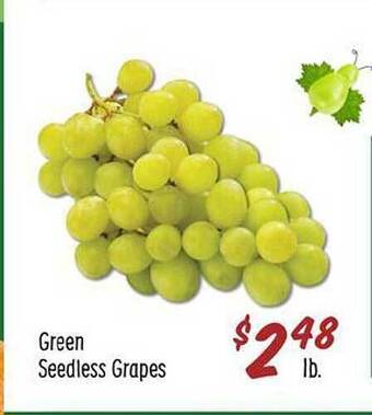 Sprouts Farmers Market Green seedless grapes offer