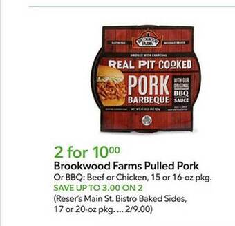 Publix Brookwood farms pulled pork offer