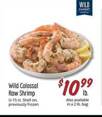 Sprouts Farmers Market Wild colossal raw shrimp offer