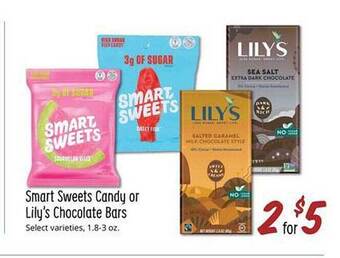 Sprouts Farmers Market Smart sweets candy or lily's chocolate bars offer