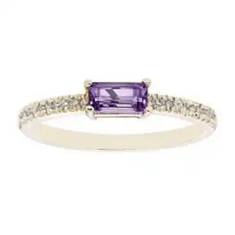 Kohl's The regal collection 14k gold 1/10 carat t.w. diamond & amethyst ring offer