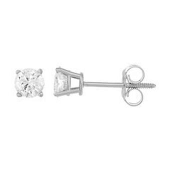 Kohl's 14k white gold 1/2-ct. t.w. round-cut diamond solitaire earrings offer