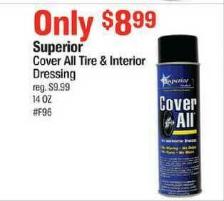 AutoZone Superior Cover All Tire & Interior Dressing offer