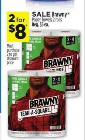 Dollar General Sale Brawny® Paper Towels 2 Rolls offer